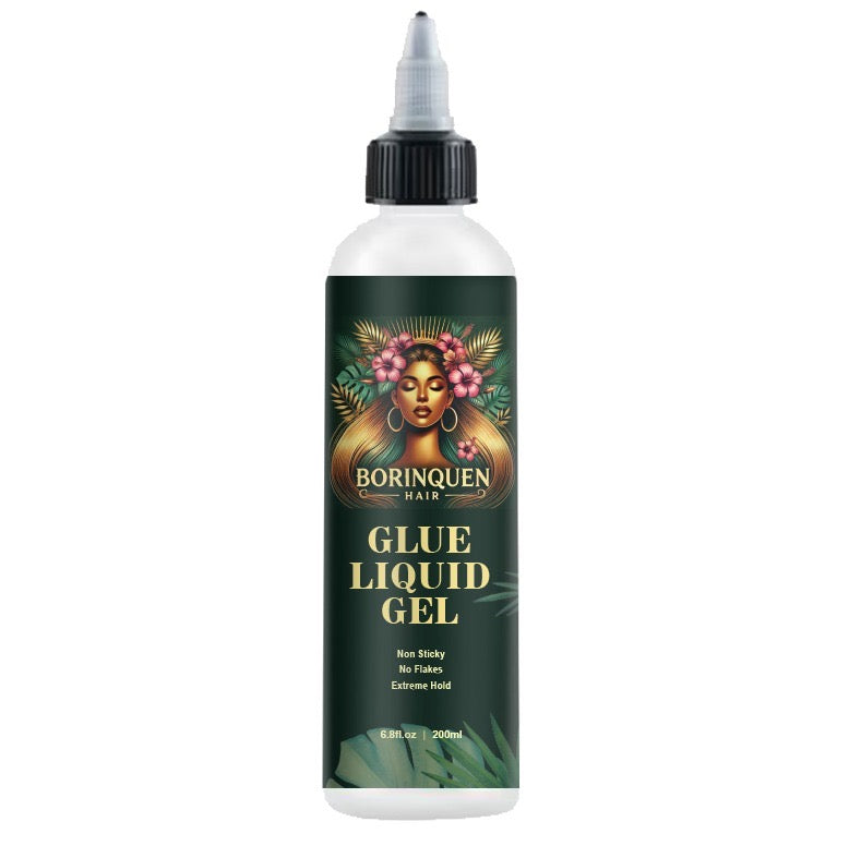 Borinquen Hair Glue Liquid Gel – Extreme Hold, No Flakes, No Stickiness